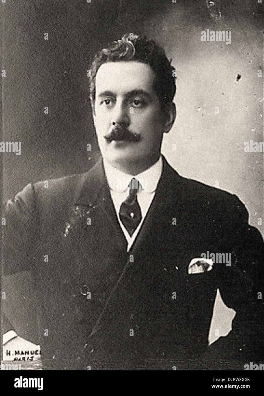 Ritratto fotografico di Puccini Foto Stock