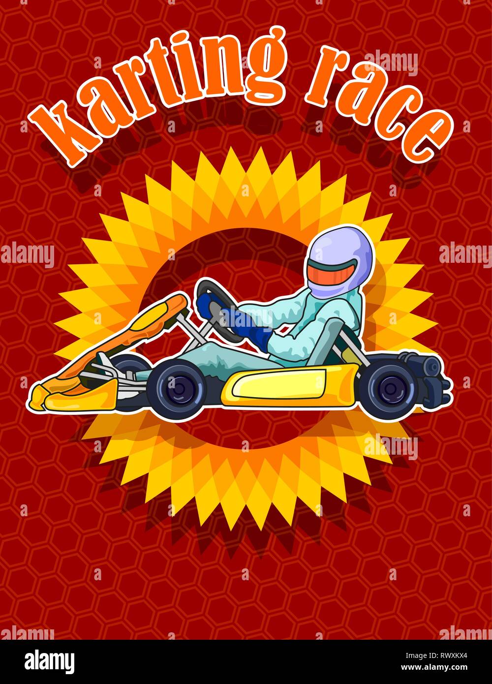 Kart Go Illustrazione Vettoriale