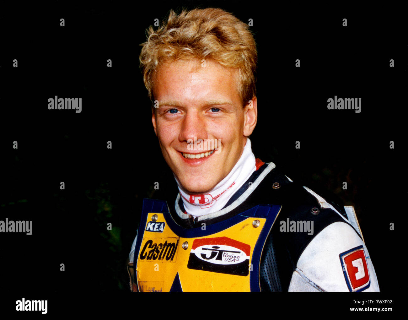 Tony Richardsson Swedish speedway rider fu il maggior successo speedway rider dell'era corrente Foto Stock