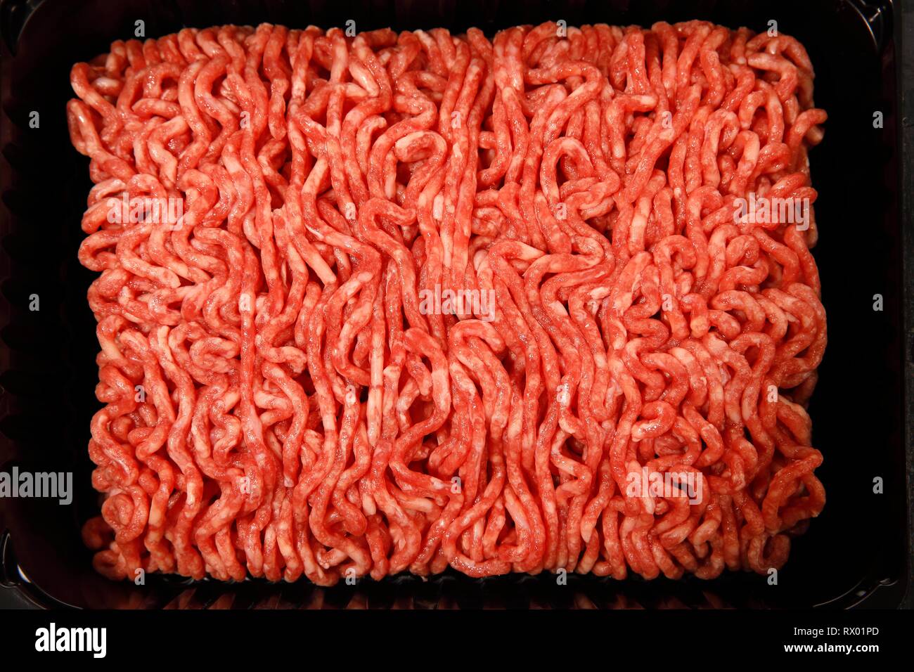 Carne fresca macinata, carne di manzo macinata, Germania Foto Stock
