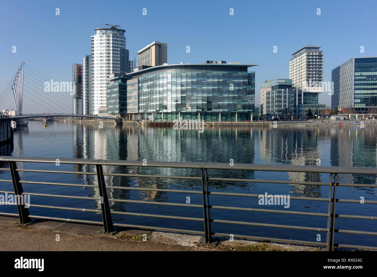 Gli studi televisivi, Media City, Salford Quays, Salford, Manchester, UK. Foto Stock