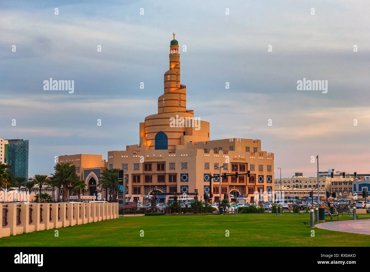 Parco Vicino Souq Waqif. Doha in Qatar. Foto Stock