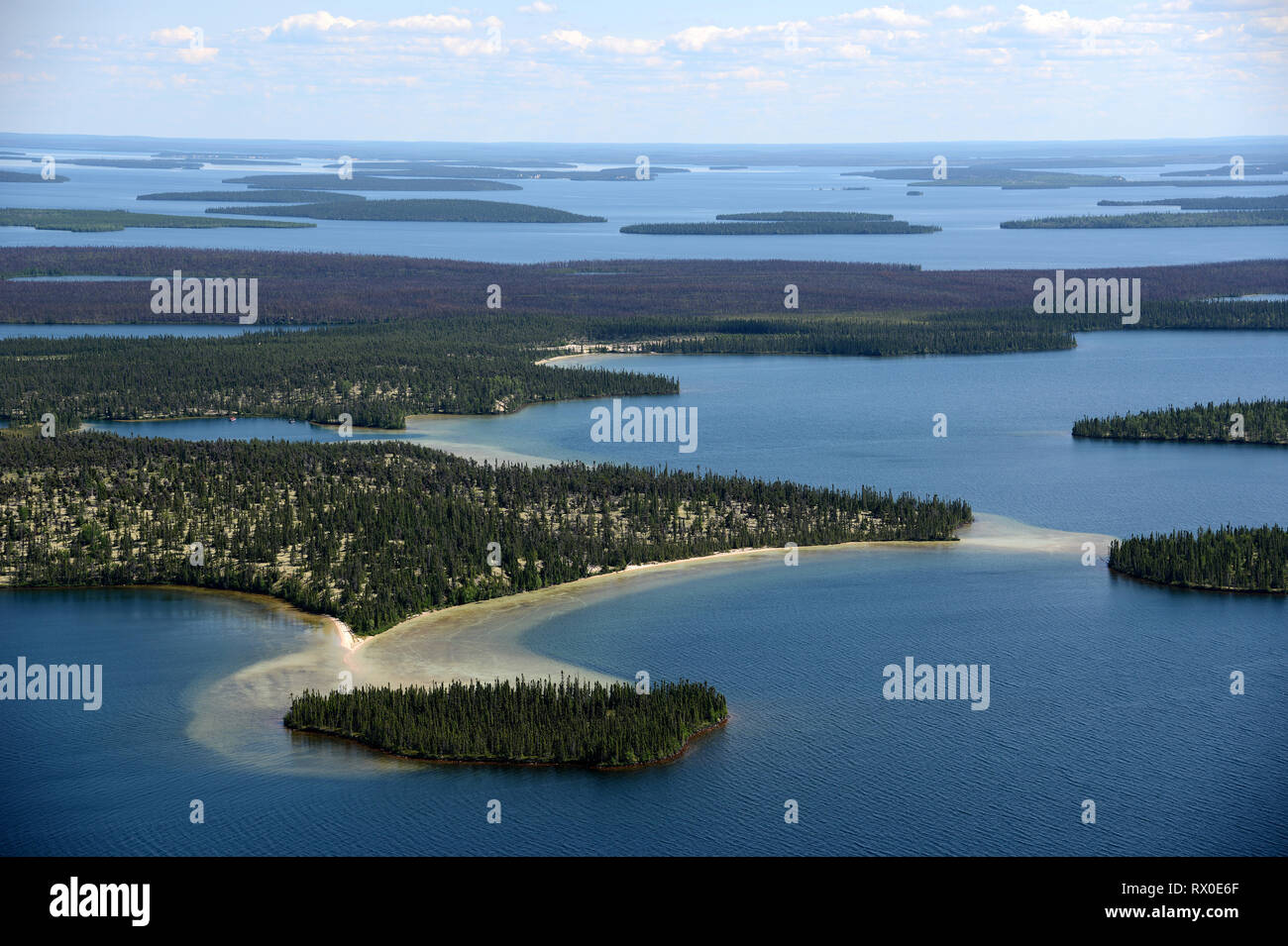 Antenna, Lago Cree, Saskatchewan Foto Stock