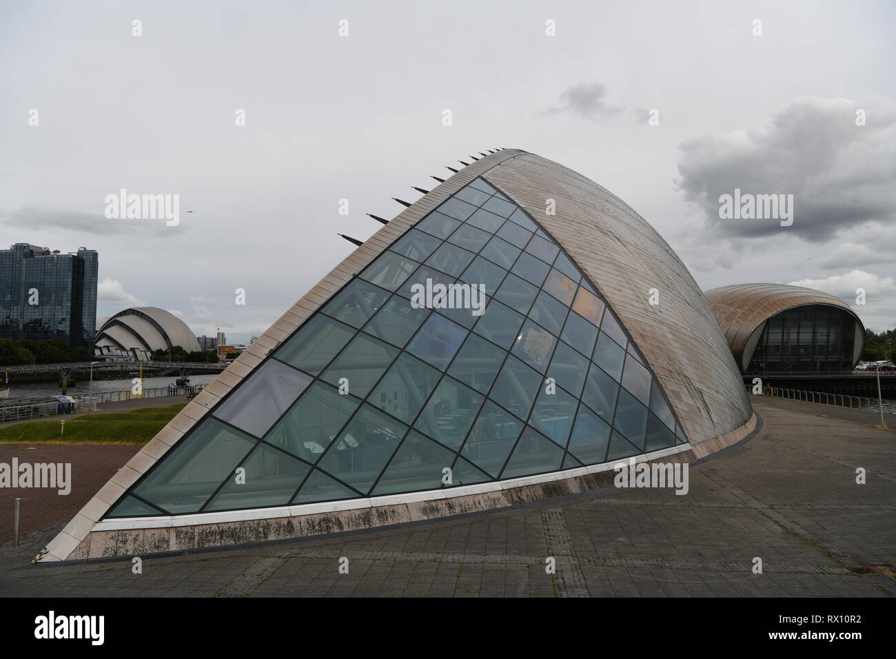 Il Glasgow Science Centre situato nel Clyde Waterfront area di rigenerazione sulla sponda meridionale del fiume Clyde a Glasgow, Scozia Foto Stock