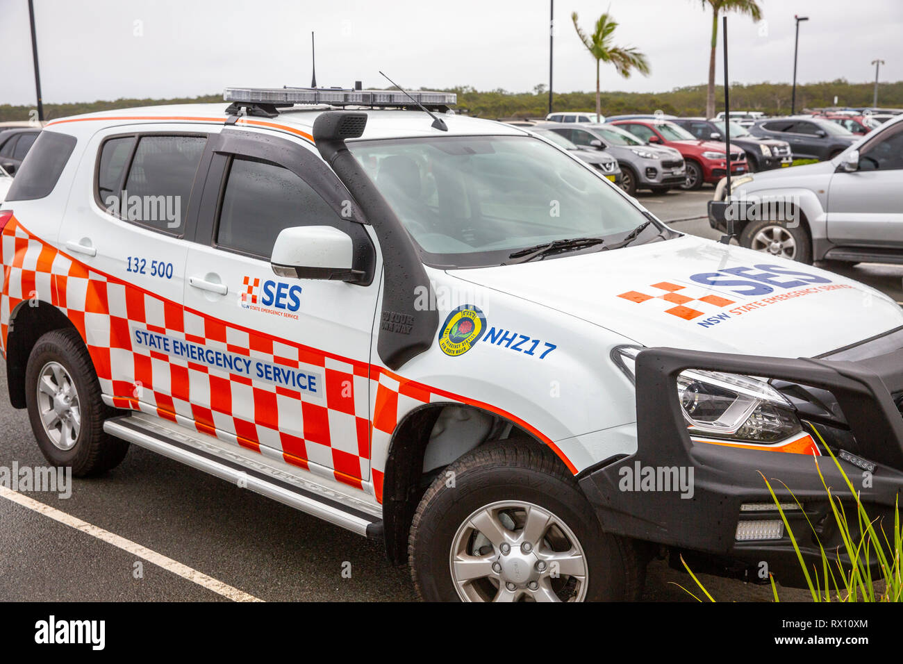 SES lo stato del servizio di emergenza del Nuovo Galles del Sud prevede volontari che aiutano i residenti in situazioni di emergenza,l'Australia Foto Stock