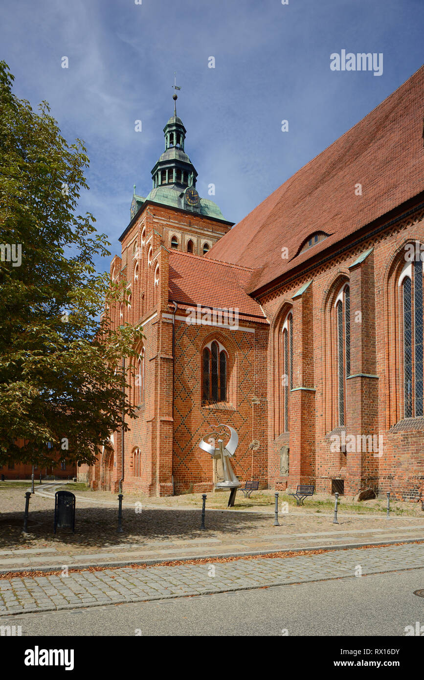 St. Marien Kirche chiesa, Wittstock, Wittstock an der Dosse, Brandeburgo, Germania Foto Stock