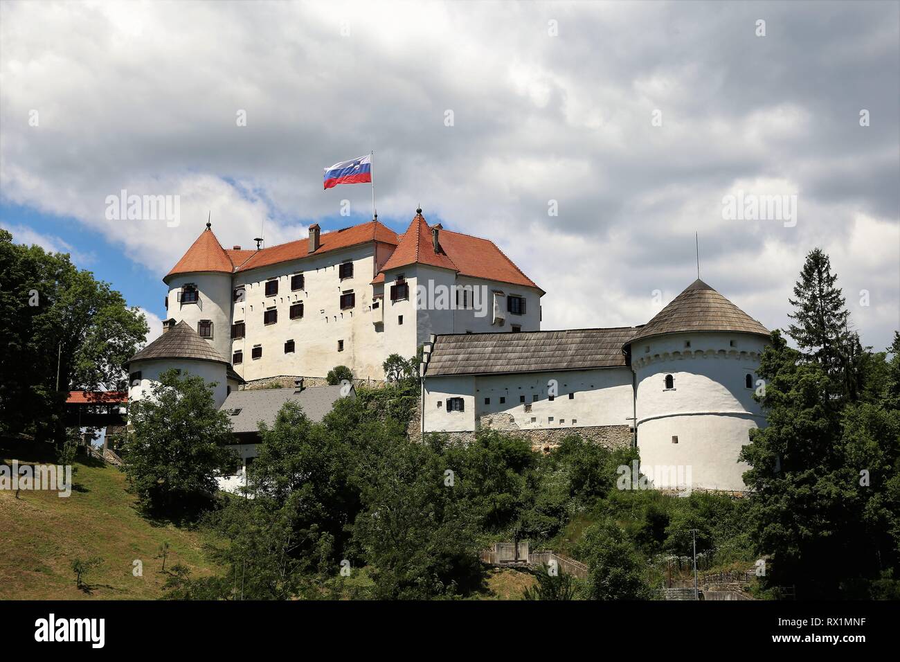Il vecchio castello di Velenje, Slovenia Foto Stock