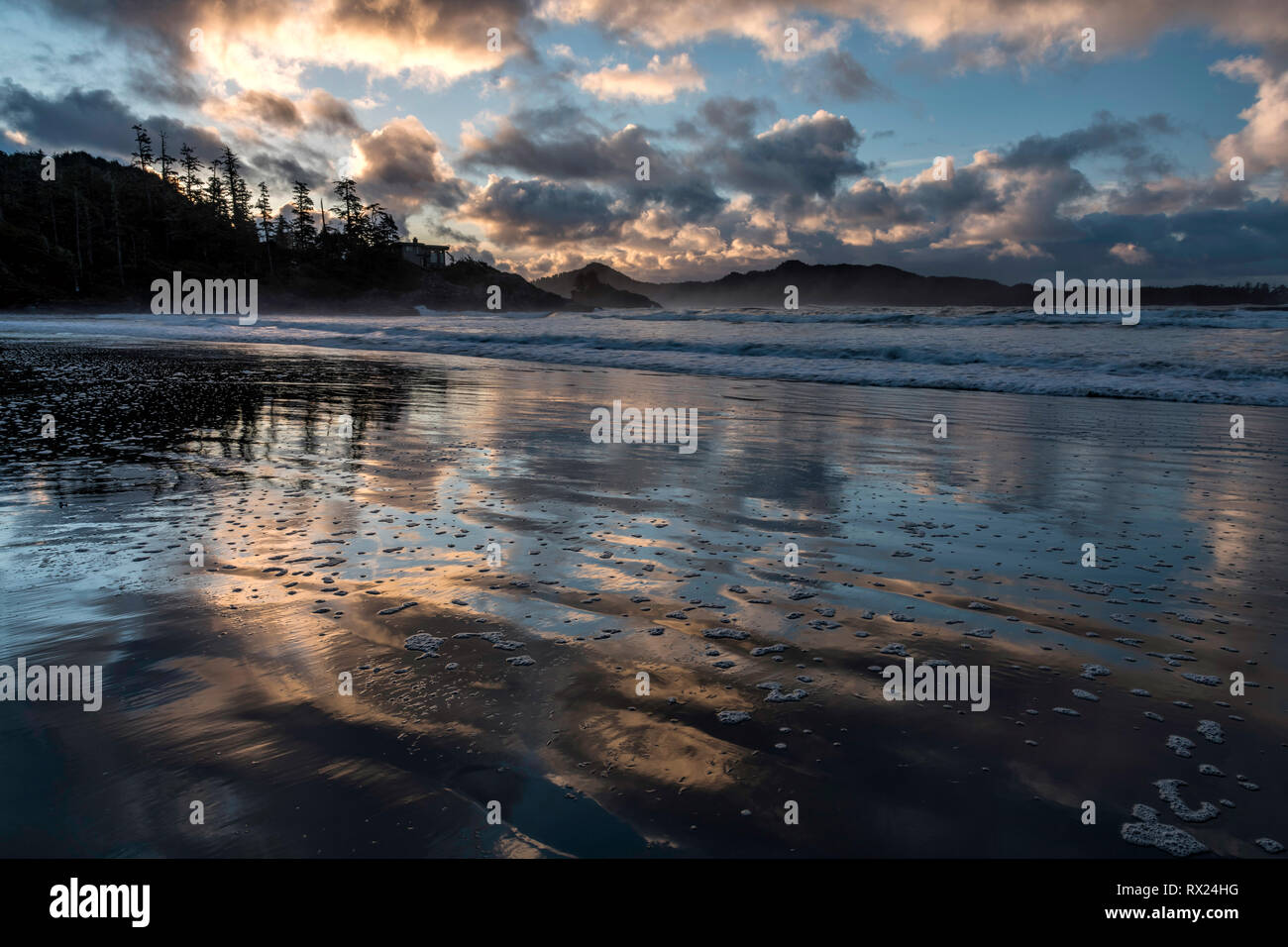 Chesterman Beach, Tofino, Isola di Vancouver, BC, Canada Foto Stock