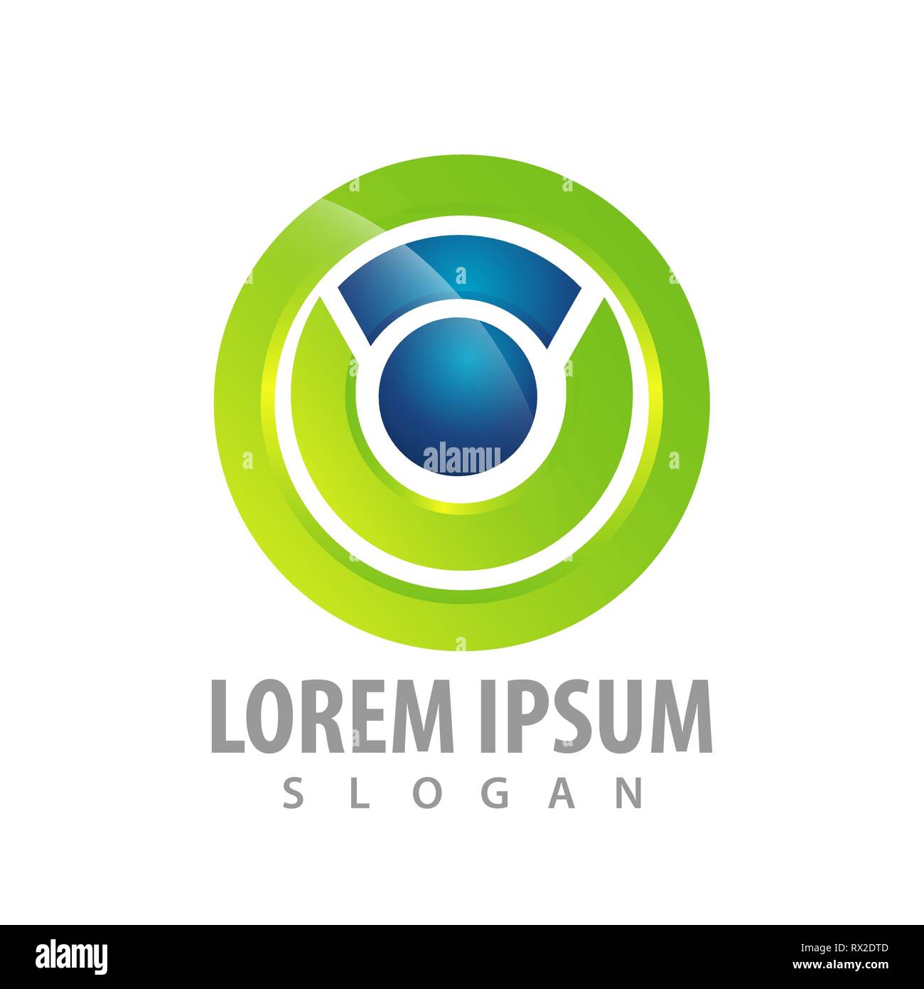 Abstract cerchio verde logo della tecnologia concept design. Simbolo grafico elemento di modello Illustrazione Vettoriale
