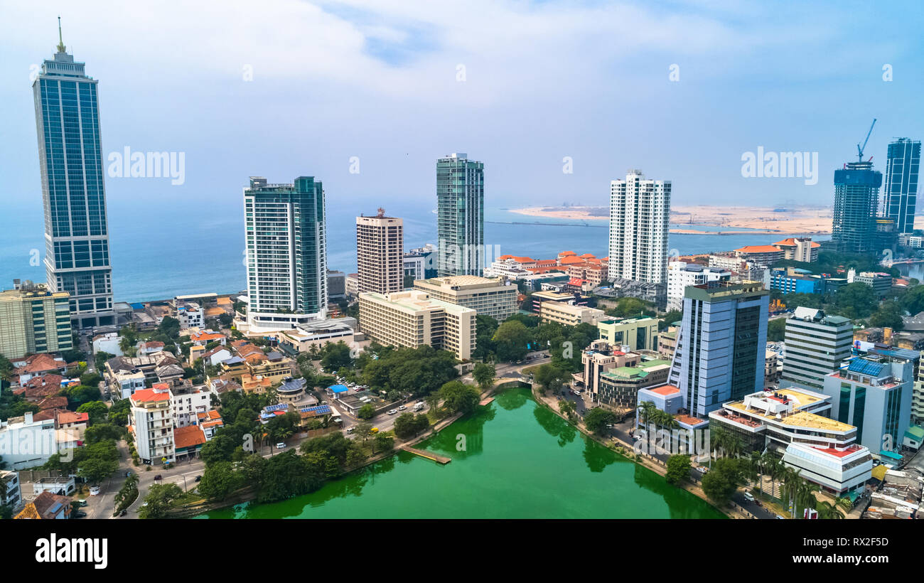 Antenna. Colombo - capitale commerciale e la più grande città dello Sri Lanka. Foto Stock