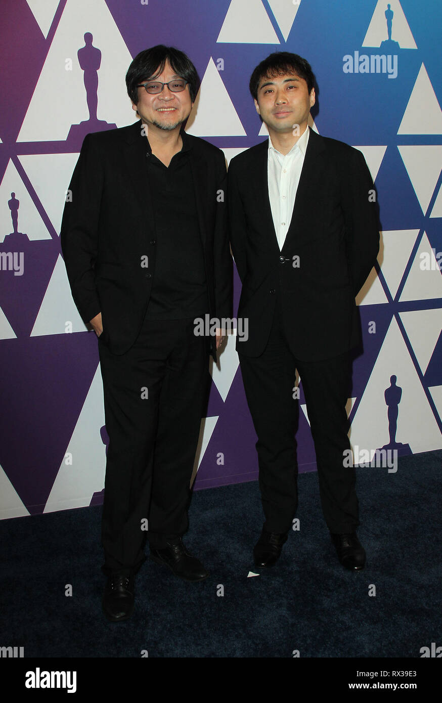 91Oscar nomination pranzo 2019 tenutosi presso il Beverly Hilton Hotel di Beverly Hills, la California. Dotato di: Mamoru Hosoda, Yuichiro Saito dove: Los Angeles, California, Stati Uniti quando: 04 Feb 2019 Credit: Adriana M. Barraza/WENN.com Foto Stock