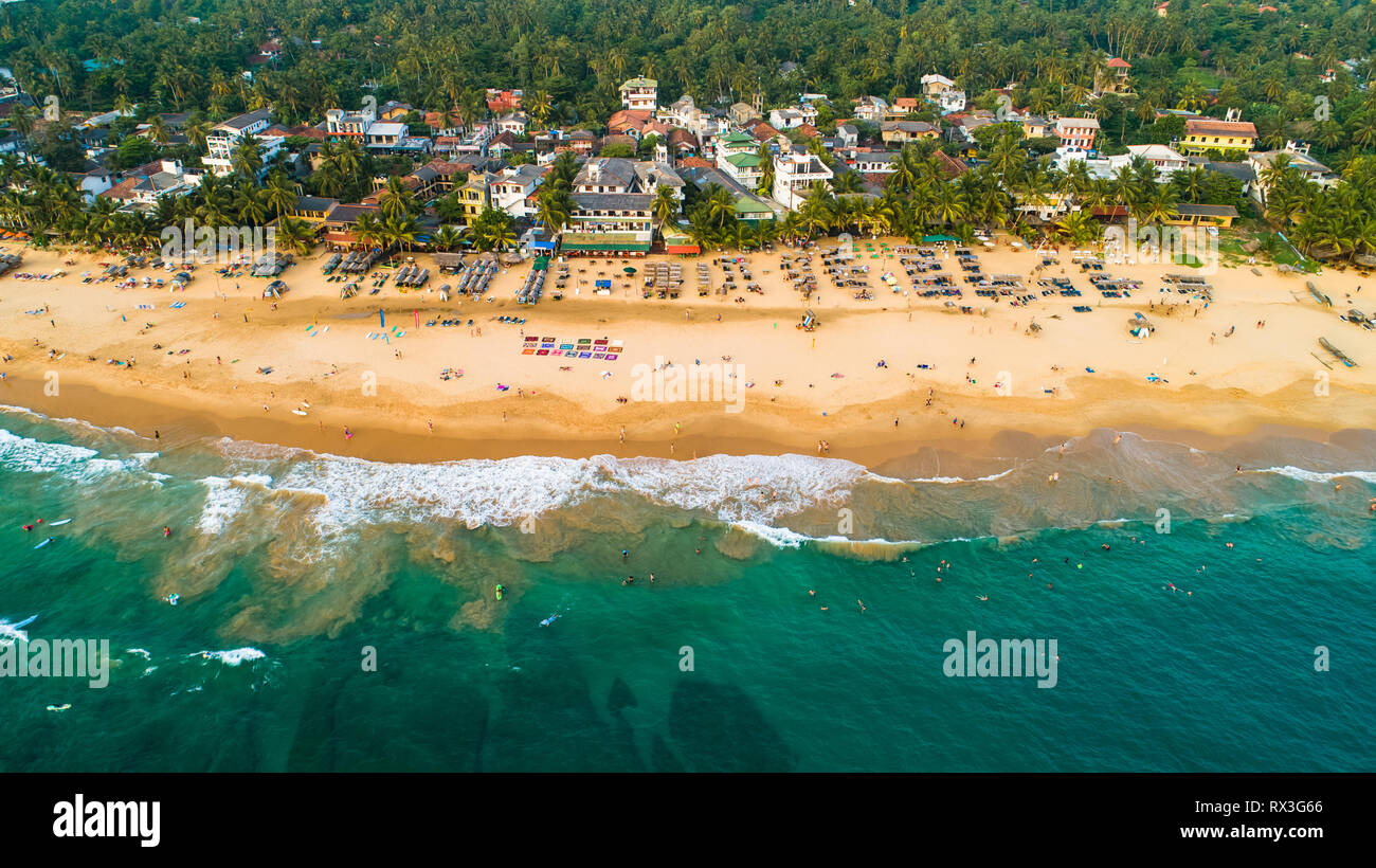Antenna. Hikkaduwa beach. Lo Sri Lanka. Foto Stock