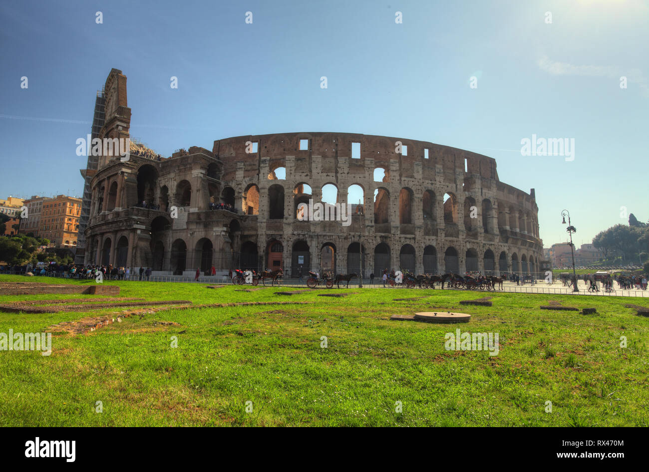 Colosseo a Roma, Italia Foto Stock
