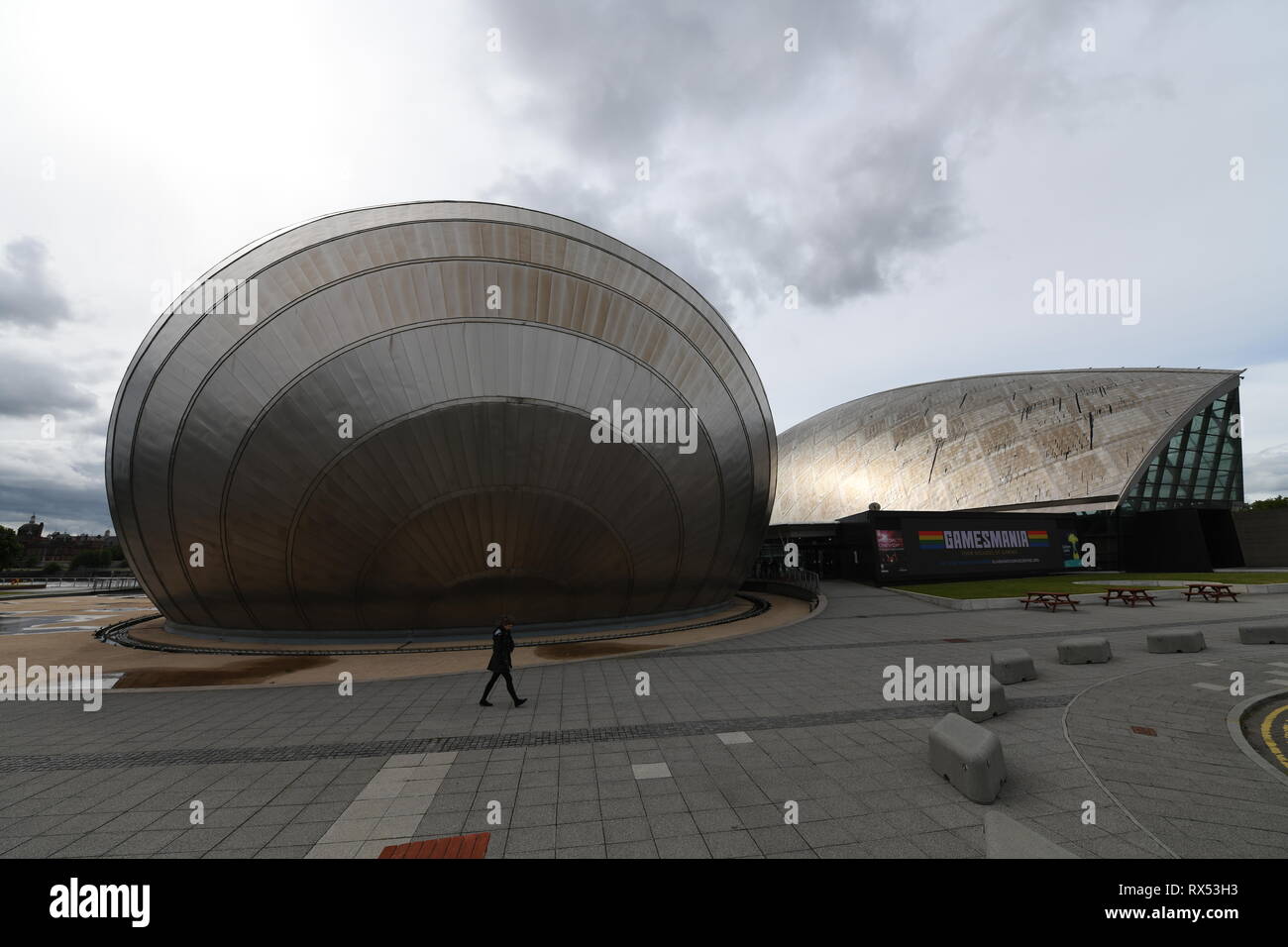 Il Glasgow Science Centre situato nel Clyde Waterfront area di rigenerazione sulla sponda meridionale del fiume Clyde a Glasgow, Scozia Foto Stock