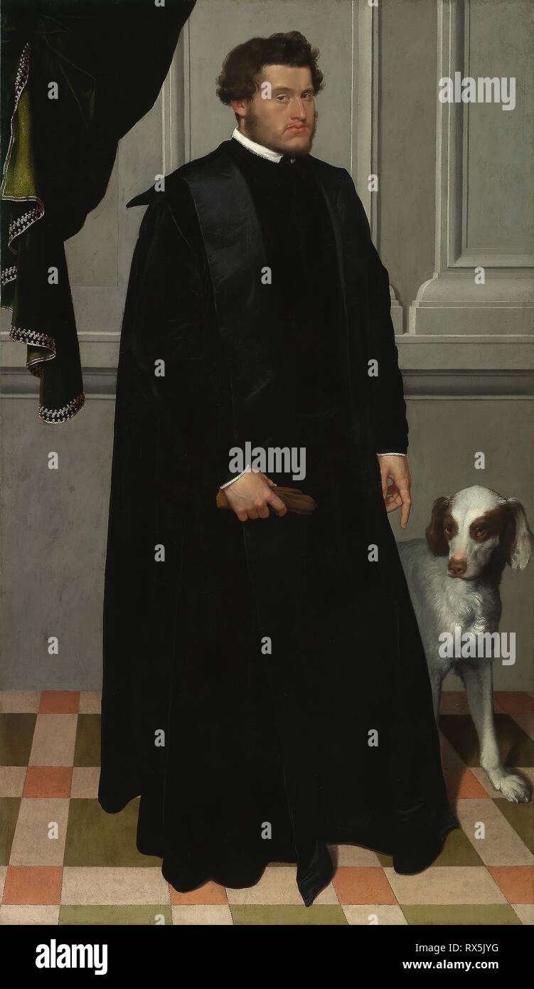 Gian Lodovico Madruzzo. Giovanni Battista Moroni; Italiano, 1520/24-1578. Data: 1551-1552. Dimensioni: 199.8 × 116 cm (78 5/8 × 45 5/8 in.). Olio su tela. Origine: Italia. Museo: Chicago Art Institute. Foto Stock