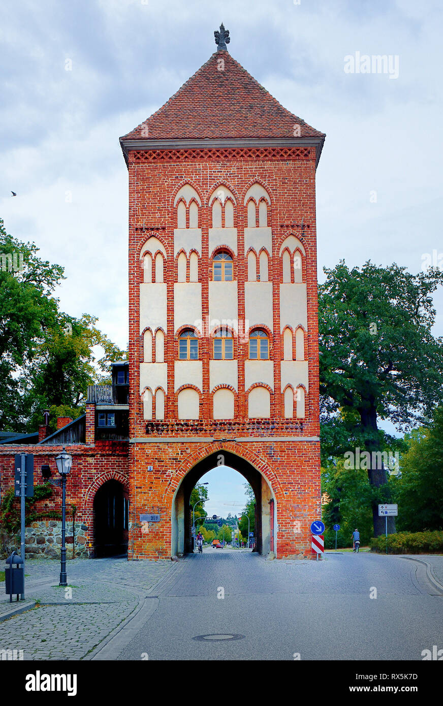 Groepertor gate, Wittstock, Brandeburgo, Germania, Europa Foto Stock
