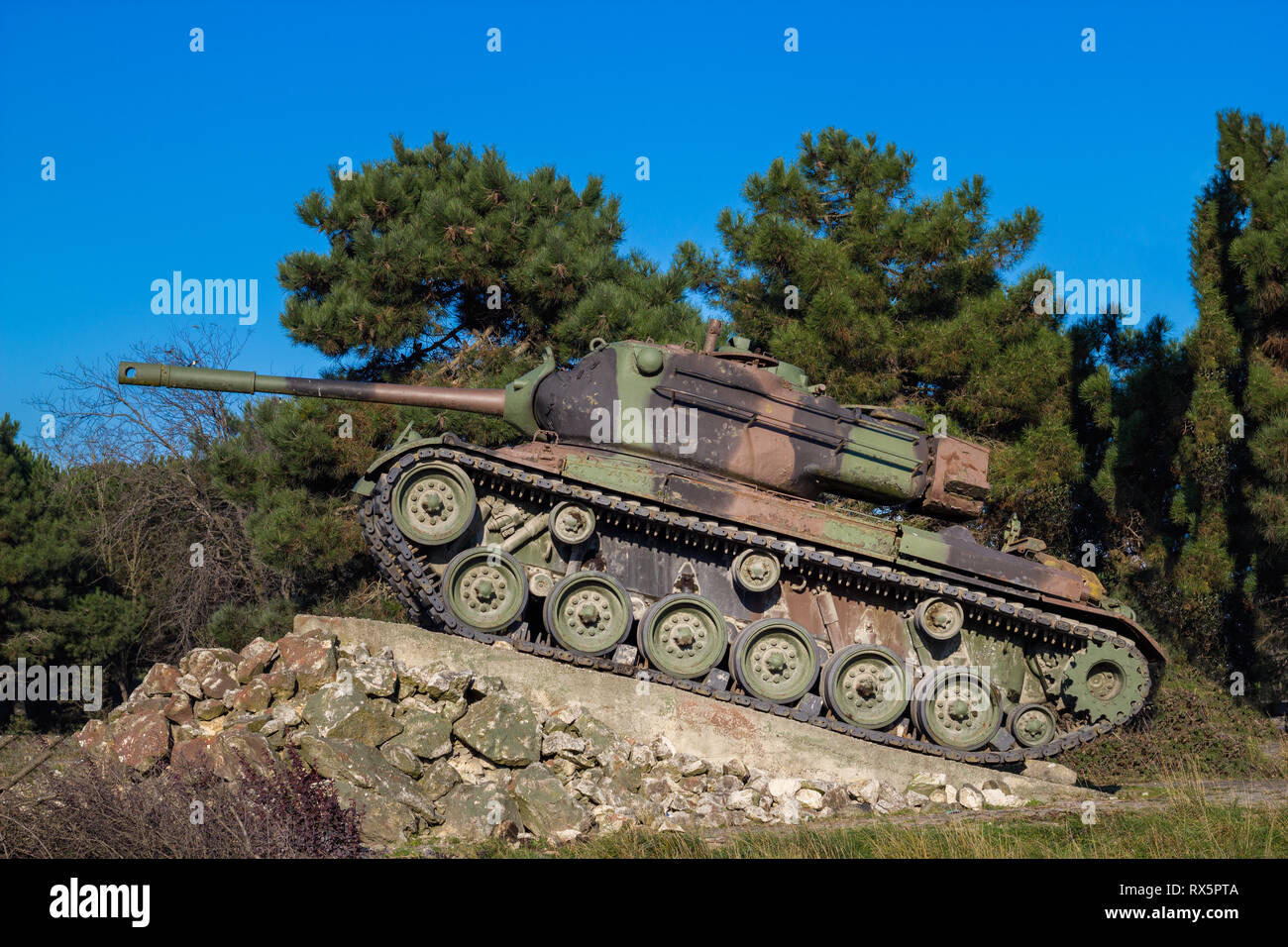 Militari serbatoio di guerra Foto Stock