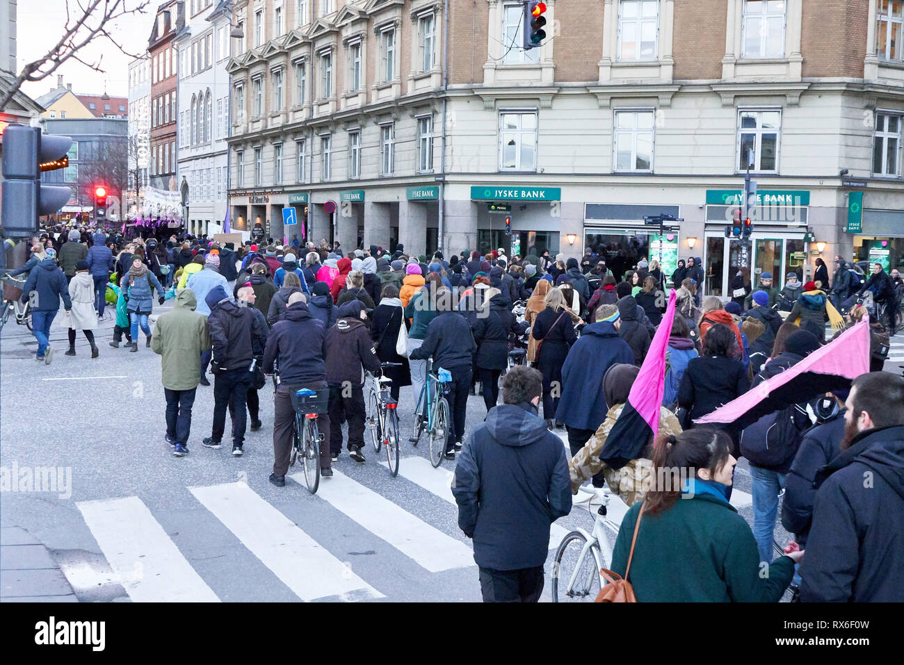 Copenhagen, Danimarca. 8 Mar 2019. La Giornata internazionale della donna, marzo 2019, Copenaghen, Danimarca Credito: Michael Donnelly/Alamy Live News Foto Stock