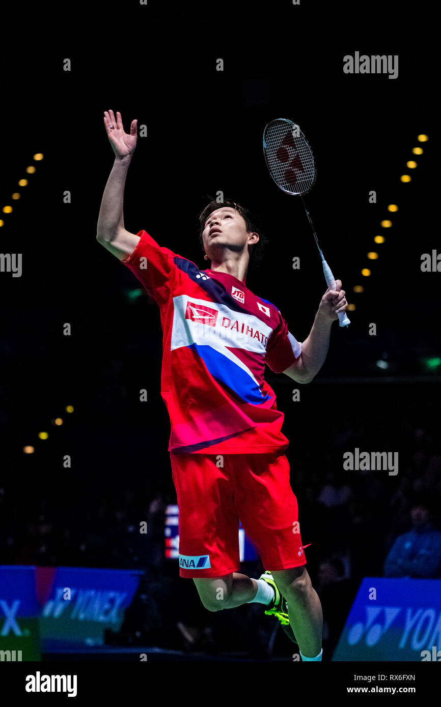 Birmingham, Regno Unito. 8 Mar 2019. Tutti Inghilterra aprire Badminton campionati - Giorno 3 Birmingham, Inghilterra - Marzo 8 : Yuta Watanabe e partner HIGASHINO Arisa del Giappone in azione durante il mix doppio contro Tontowi Ahmad e partner Oktavina Winny KANDOW DI INDONESIA PRESSO Overgrip Yonex tutti Inghilterra aprire Badminton campionati a Arena Birmingham il 8 marzo 2019 a Birmingham, Inghilterra. Credito: PATRICK ANTHONISZ/Alamy Live News Foto Stock