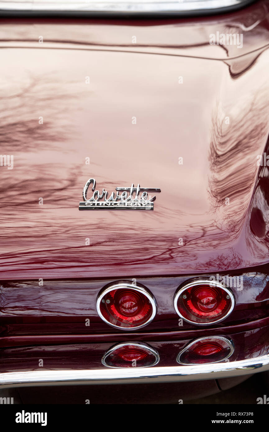 1967 Chevrolet Corvette stingray astratta. Classic American sports car Foto Stock