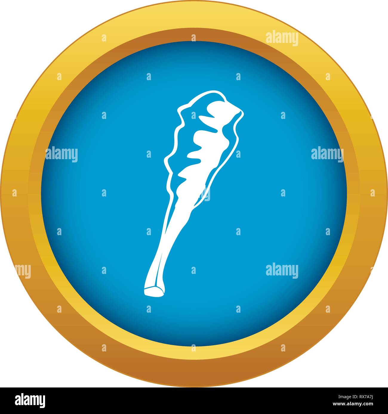 Sfollagente icona vettore blu isolato Illustrazione Vettoriale