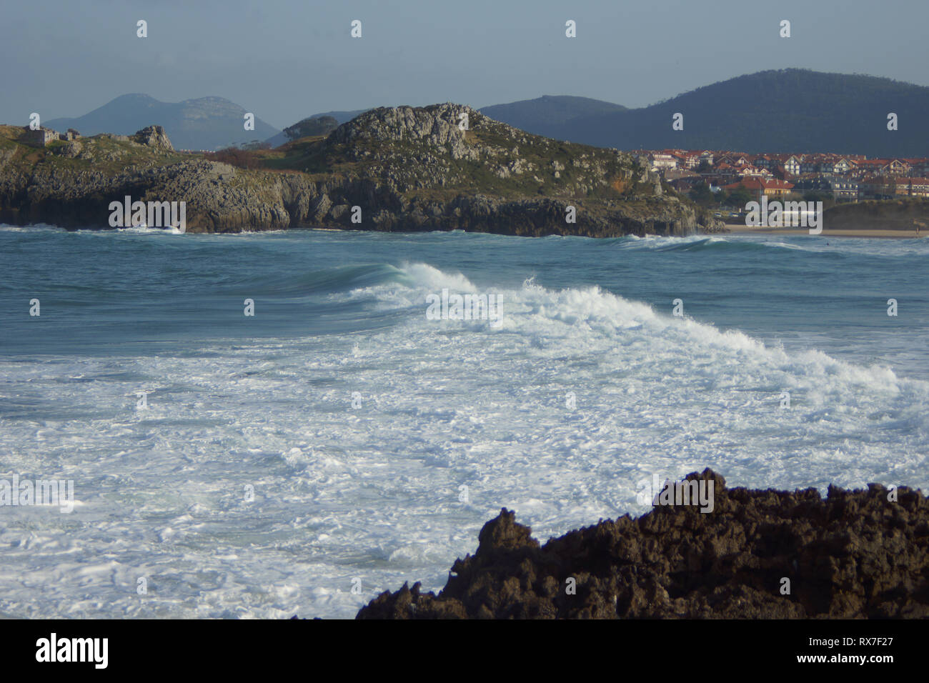 Estate e mare blu Foto Stock