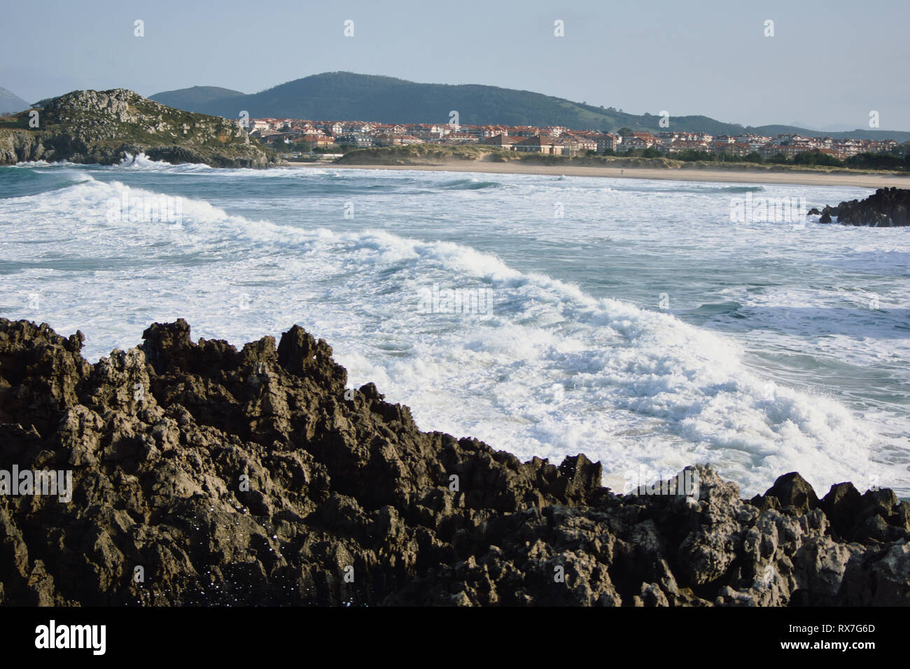 Estate e mare blu Foto Stock