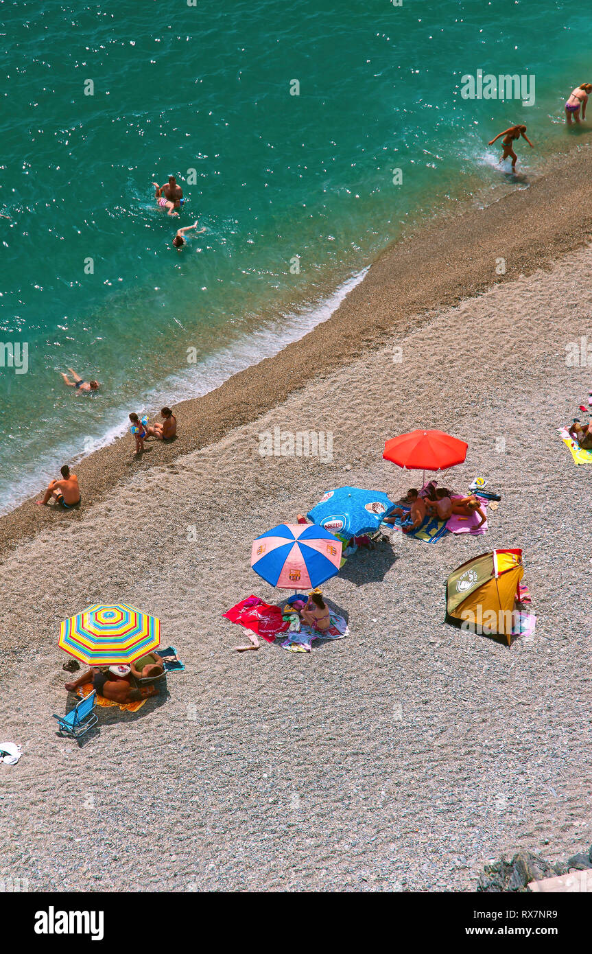 San Cristobal spiaggia, Almuñecar, provincia di Granada, regione dell'Andalusia, Spagna, Europa Foto Stock