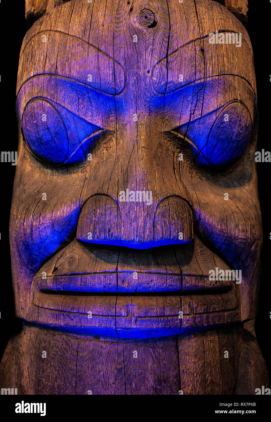 Totem presso il Museo di Storia ad Ottawa in Canada Foto Stock
