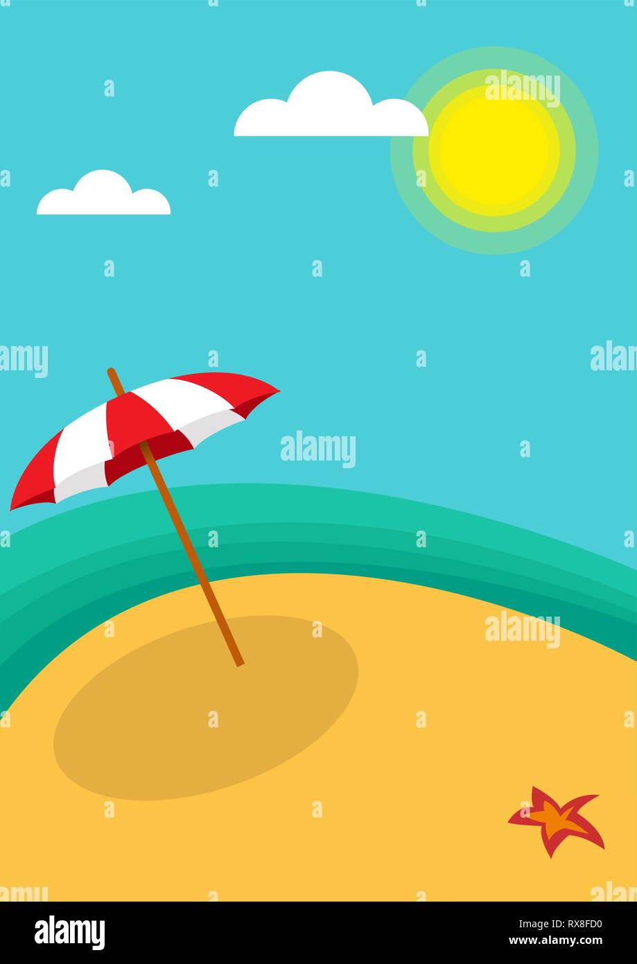 Abstract vettore ombrellone sulla spiaggia, estate verticale concetto di  sfondo Immagine e Vettoriale - Alamy