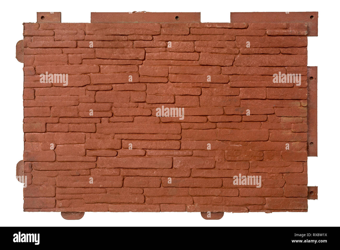 Eco-parcheggio pavimentazione in lastre in materiale plastico riciclato rifiuti isolati su sfondo bianco Foto Stock