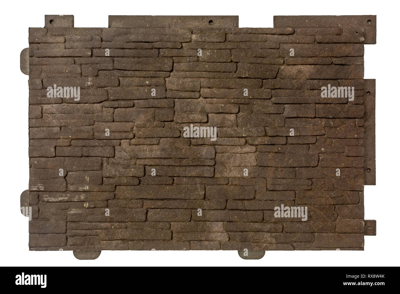 Eco-parcheggio pavimentazione in lastre in materiale plastico riciclato rifiuti isolati su sfondo bianco Foto Stock