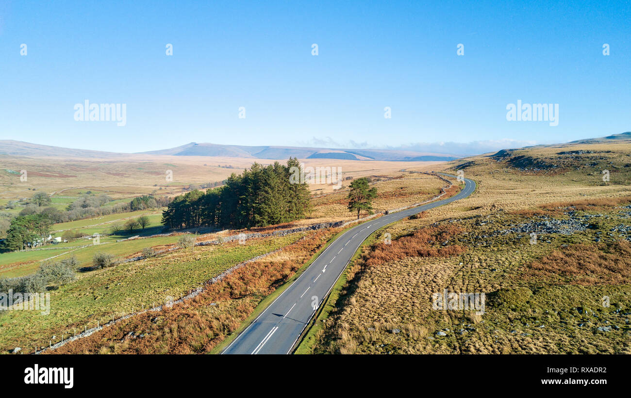 Brecon Beacon escursione nel Galles del Sud adottate nel novembre 2018 presi in hdr Foto Stock