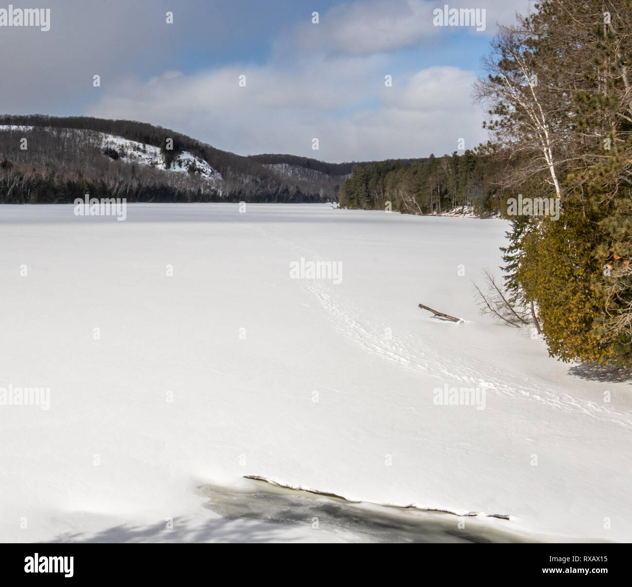 Temperature di congelamento nel nord Ontario Foto Stock