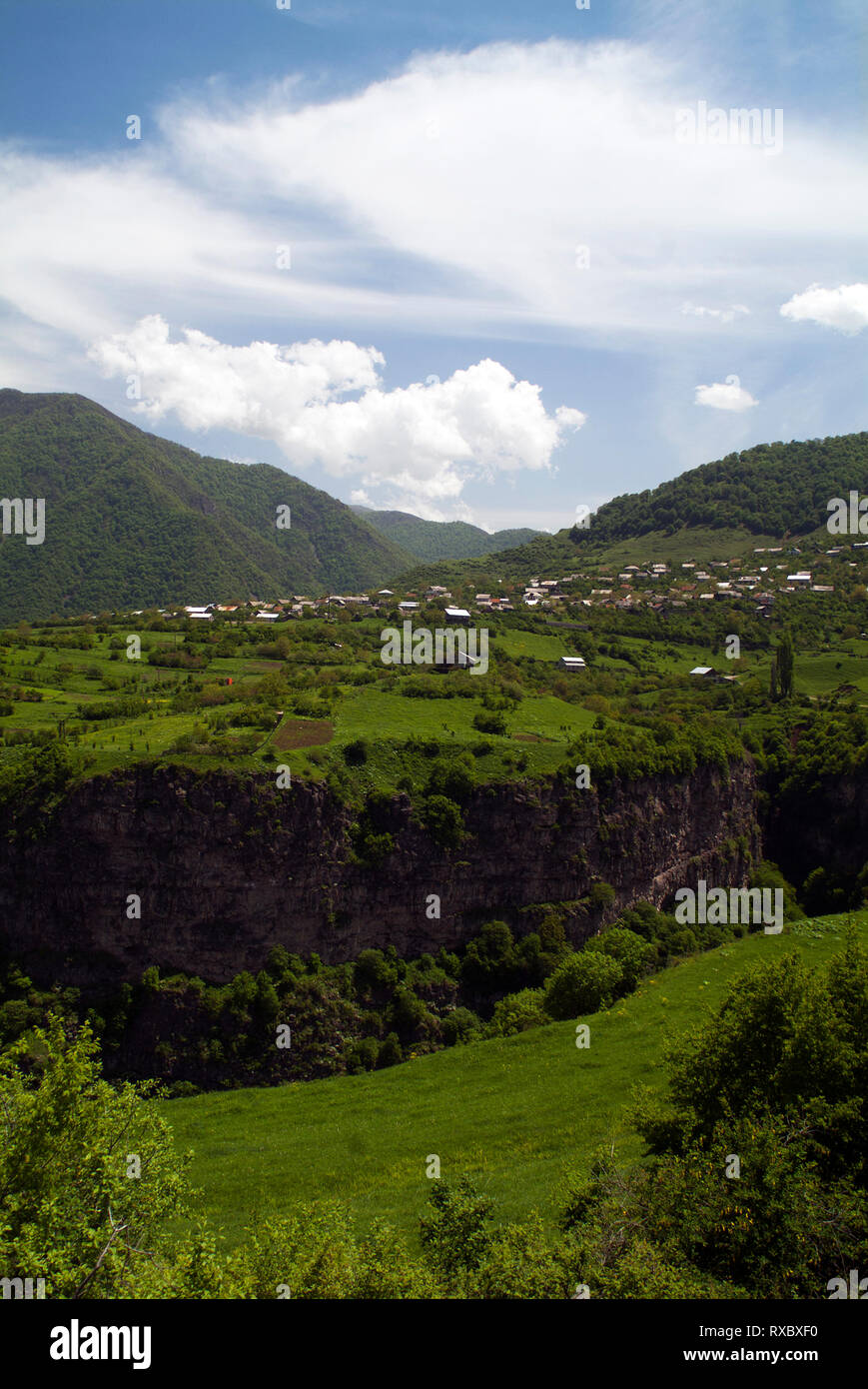 Le dolci colline del Santo Debed Canyon in Armenia. Foto Stock