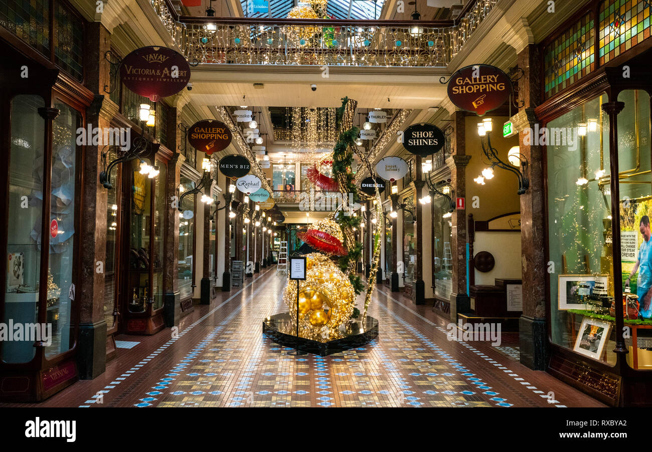 6 gennaio 2019, Sydney NSW Australia : Vista interna del filamento shopping arcade a Sydney in Australia Foto Stock