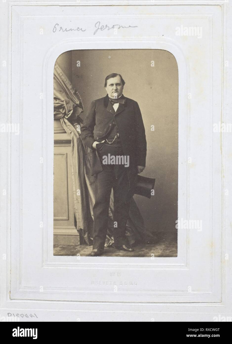 Il principe Jérôme. André-Adolphe-Eugène Disdéri; francese, 1819-1889. Data: 1860-1869. Dimensioni: 8,6 x 5,4 cm (l'immagine/carta); 10,4 x 6 cm (mount). Albume stampa. Provenienza: Francia. Museo: Chicago Art Institute. Foto Stock
