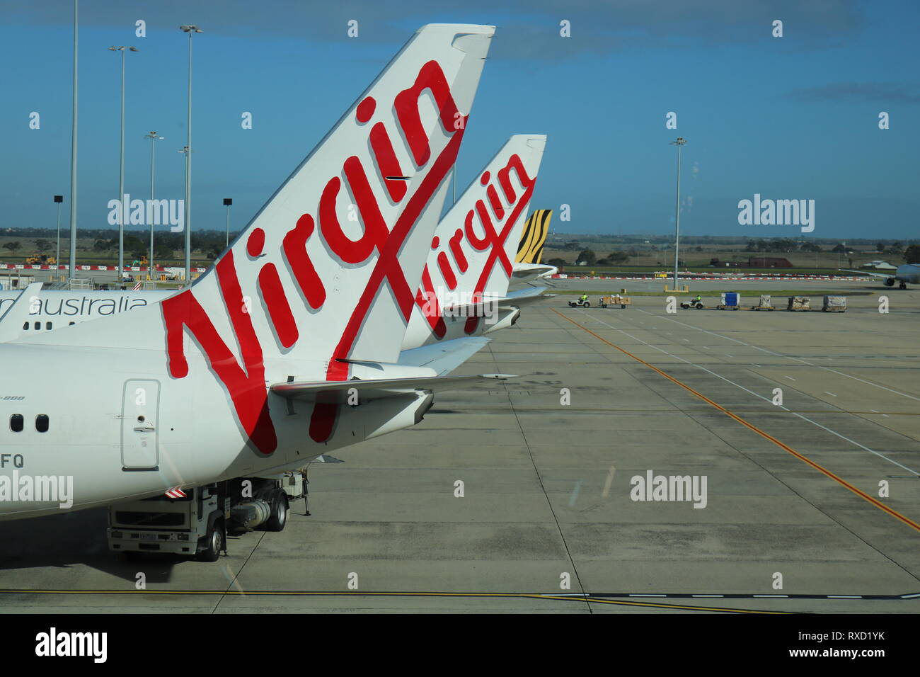 Virgin Australia coda piano Foto Stock