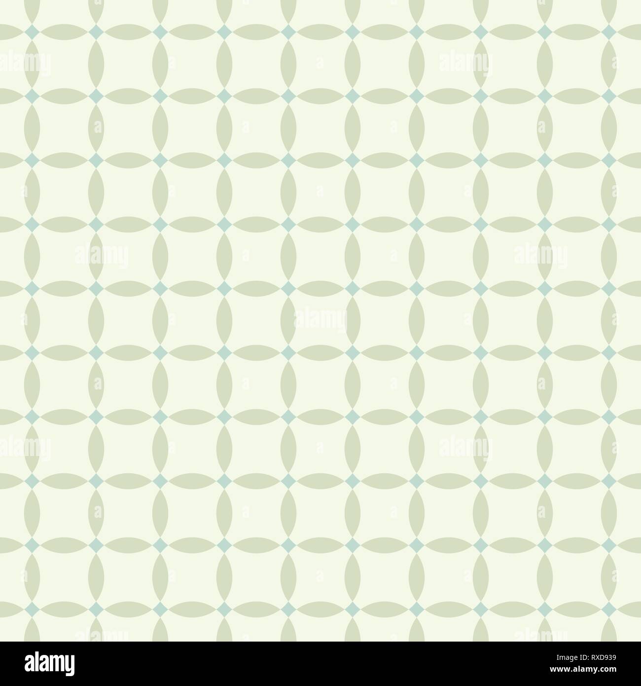 Abstract fiore di quattro petali seamless pattern. Colori pastello. Figure geometriche ripetitive. Fiore stilizzato pattern. Sfondo del vettore. Illustrazione Vettoriale