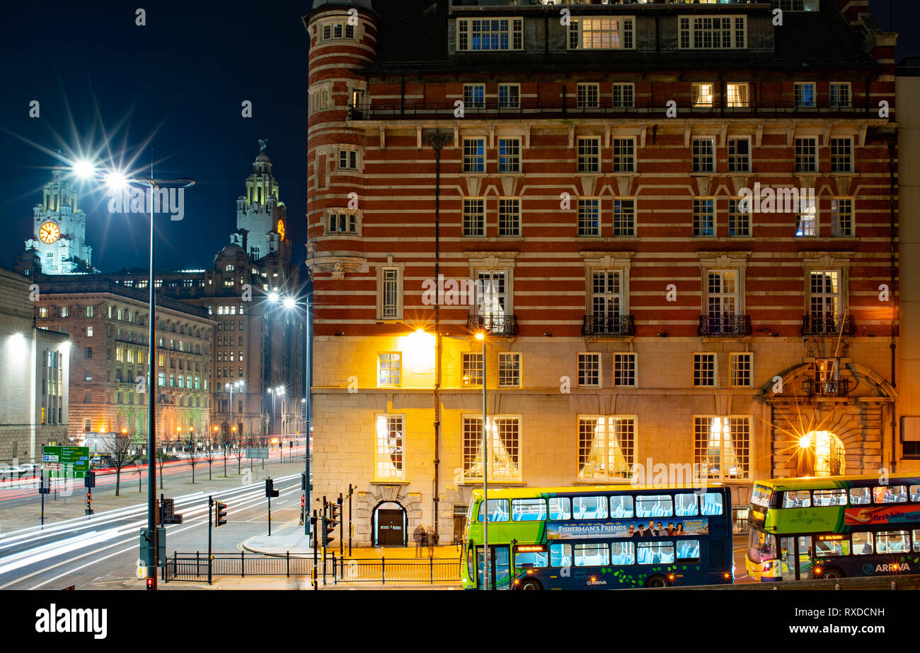 Albion House, 30 St James, Liverpool, ex Star bianco linea di spedizione uffici, ora un hotel. Immagine presa nel febbraio 2019. Foto Stock