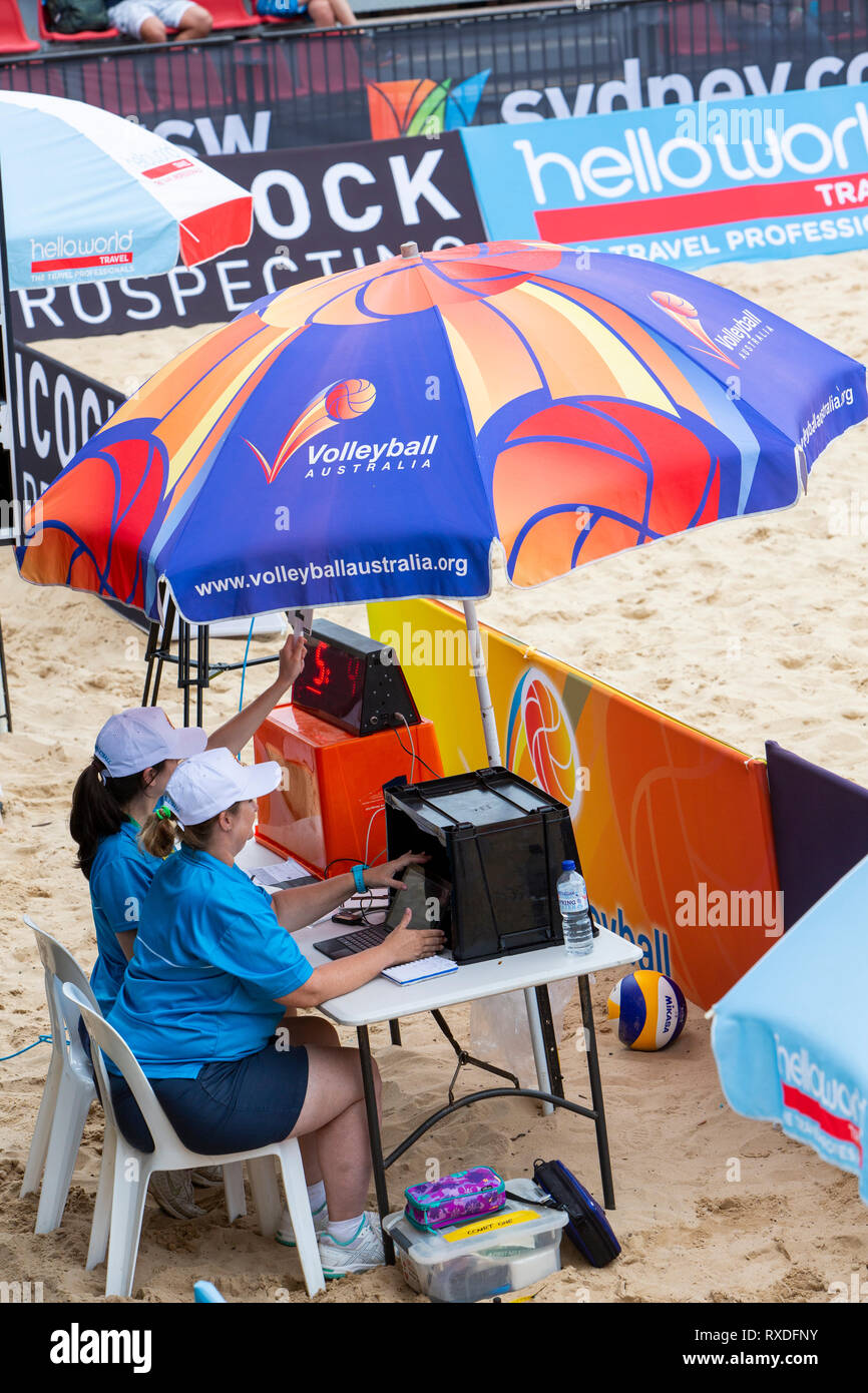 Sydney, Australia. 9 Mar 2019. Quarti di finale giorno a Volleyfest 2019, un FIVB Beach Volleyball World Tour tournament che si terrà per la quinta volta a Manly Beach a Sydney, Australia. Sabato 9 marzo 2019. Credito: martin berry/Alamy Live News Foto Stock