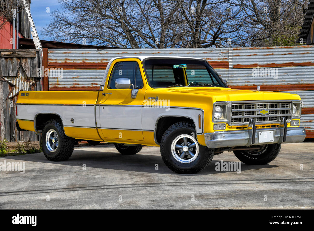 Marzo 09, 2019: 1978 Chevrolet C-10 Silverado con un magazzino 350 GM Cassa monoblocco lungo, Turbo nuova trasmissione 350 Albert Pena/CSM Foto Stock