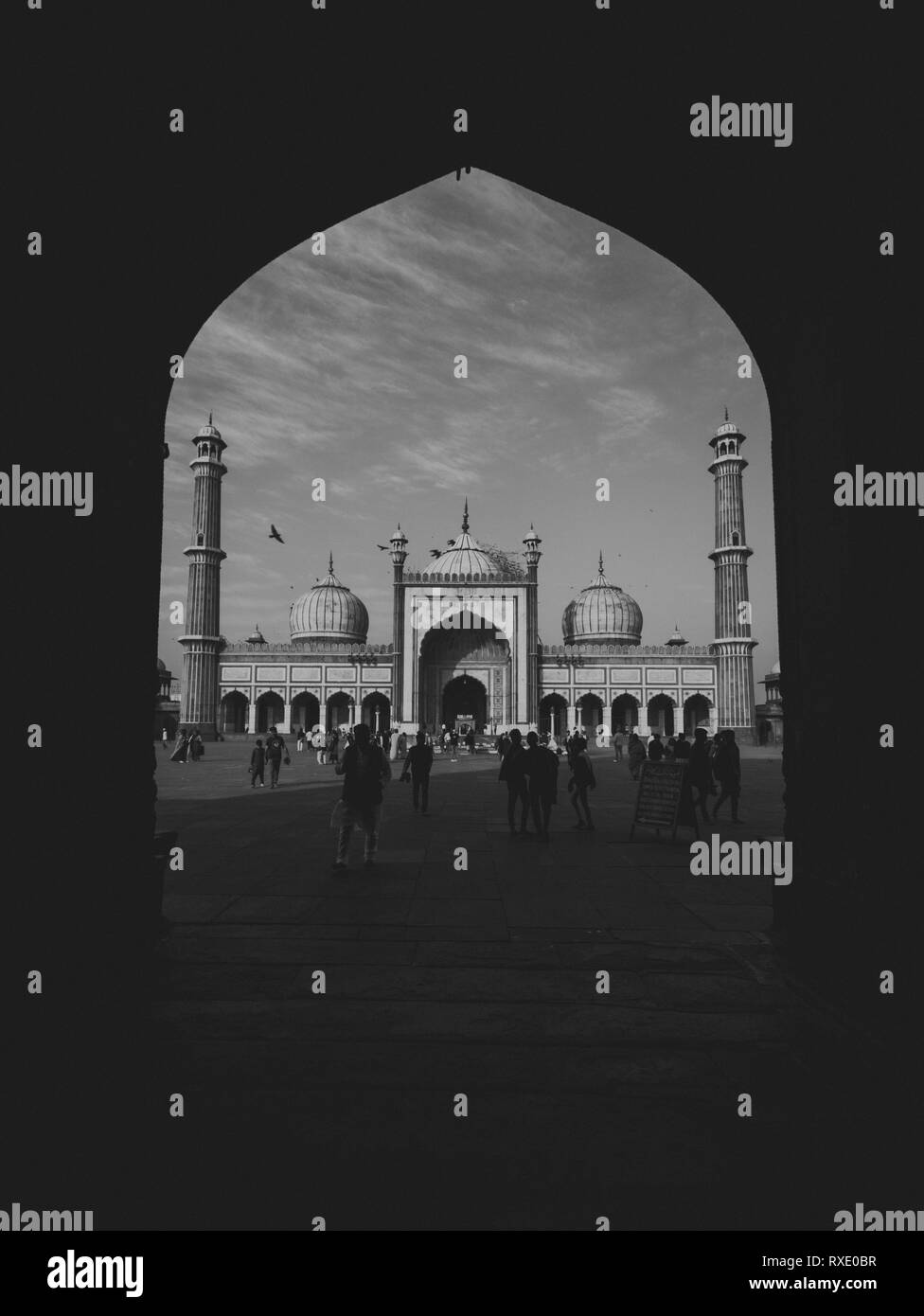 Giorno di viaggio tp Jama Masjid, la Vecchia Delhi, India Foto Stock
