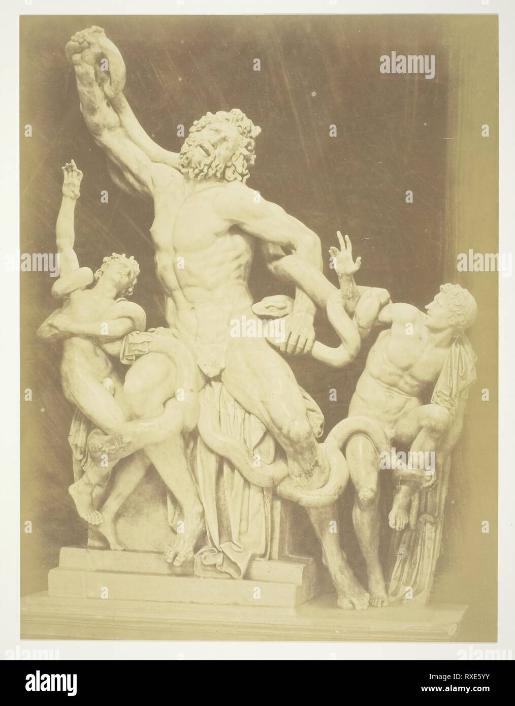 Untitled (Statua del Laocoonte). Robert MacPherson; scozzese, 1811-1872. Data: 1852-1862. Dimensioni: 37,5 x 28,6 cm (l'immagine/carta); 45,5 x 40,7 cm (mount). Albume stampa, da 'fotografie di vedute di Roma" (c. 1857). Origine: Scozia. Museo: Chicago Art Institute. Foto Stock