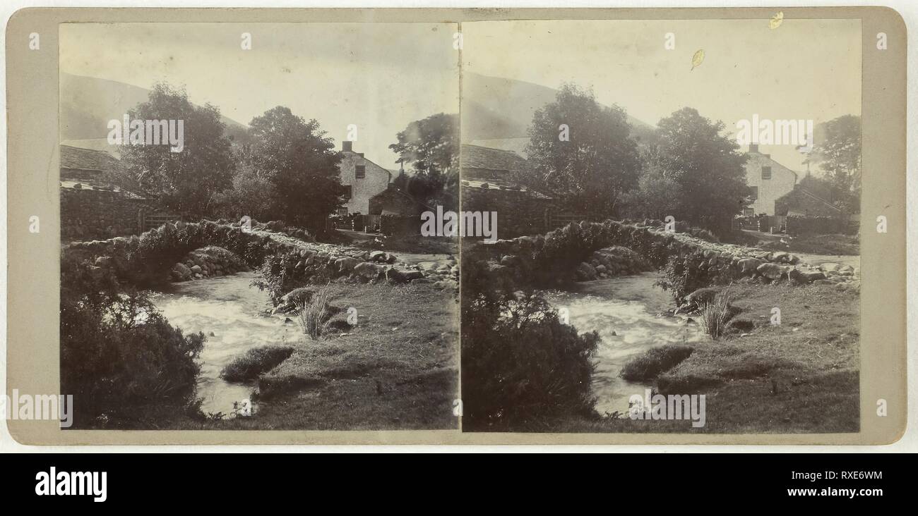 Untitled (Wasdale). Artista sconosciuto. Data: 1860-1869. Dimensioni 8 × 7,9 cm (ogni immagine); 8,1 × 17,9 cm (scheda). Albume stampa, stereo. Origine: Cumbria. Museo: Chicago Art Institute. Foto Stock