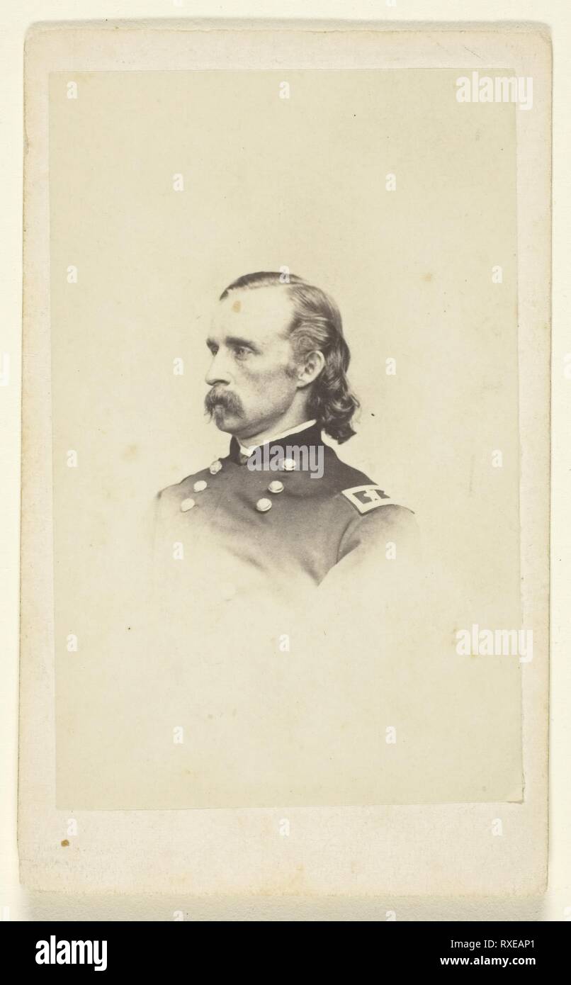 Generale George Armstrong Custer. Brady nazionale del ritratto fotografico gallerie; American, xx secolo. Data: 1860-1876. Dimensioni: 8,5 x 5,4 cm (immagine); 10 x 6,1 cm (carta). Albume stampa (carte-de-visite). Origine: Stati Uniti. Museo: Chicago Art Institute. Foto Stock