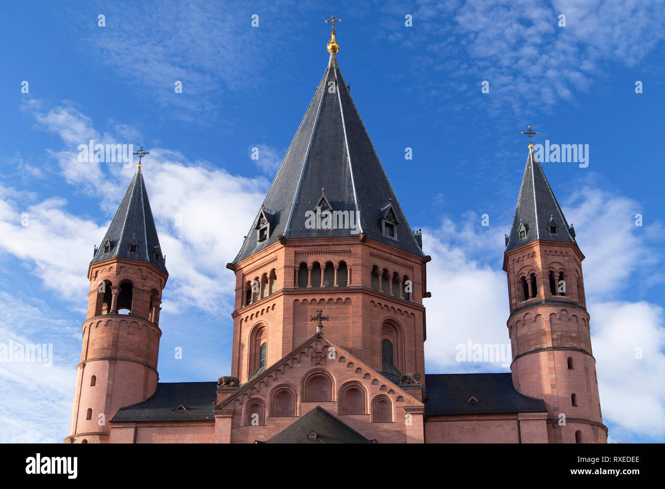 Cattedrale di Magonza, Mainz, Renania-Palatinato, Germania Foto Stock
