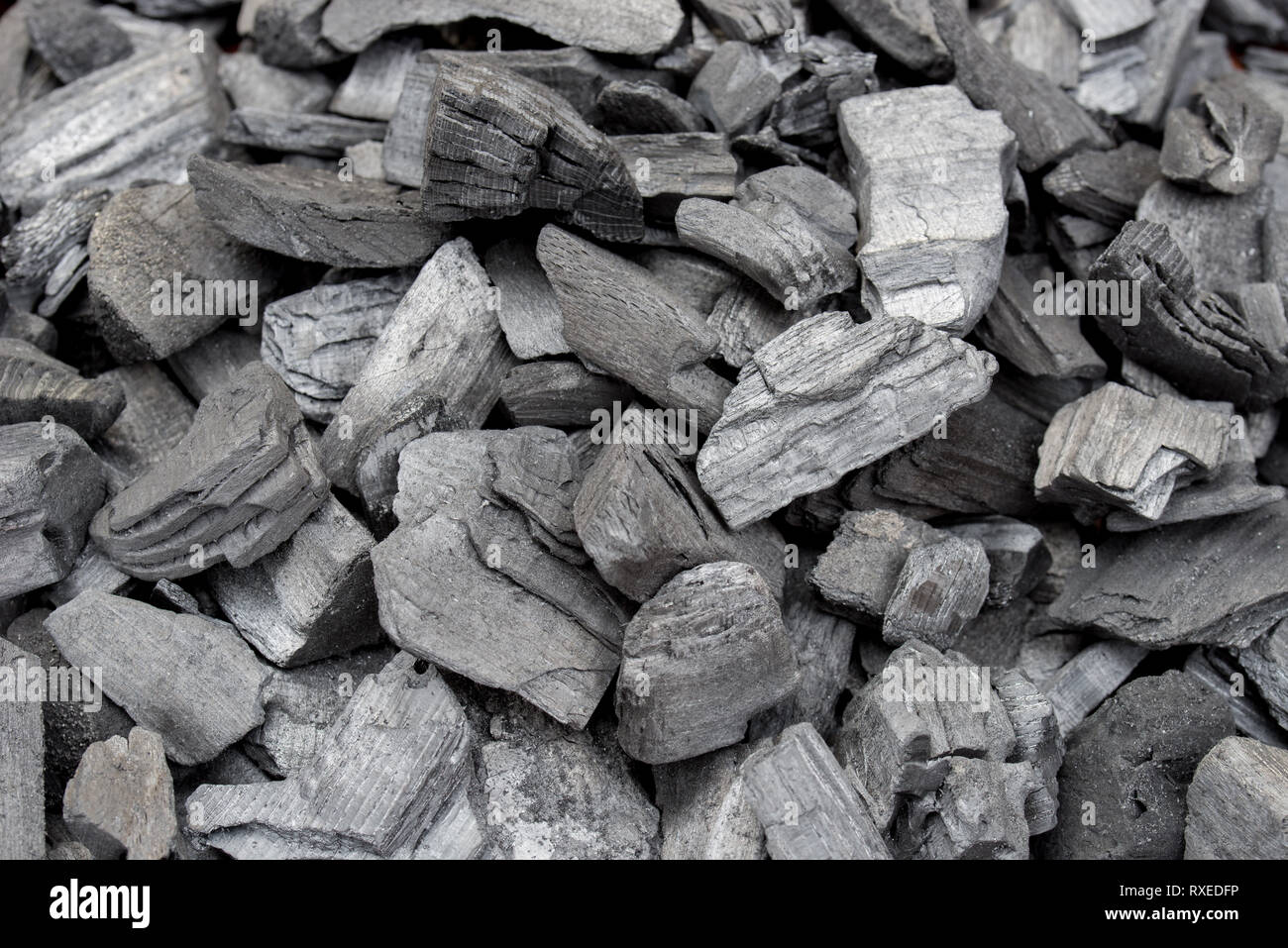 Nero carbonaia texture di sfondo di messa a fuoco selettiva Foto Stock