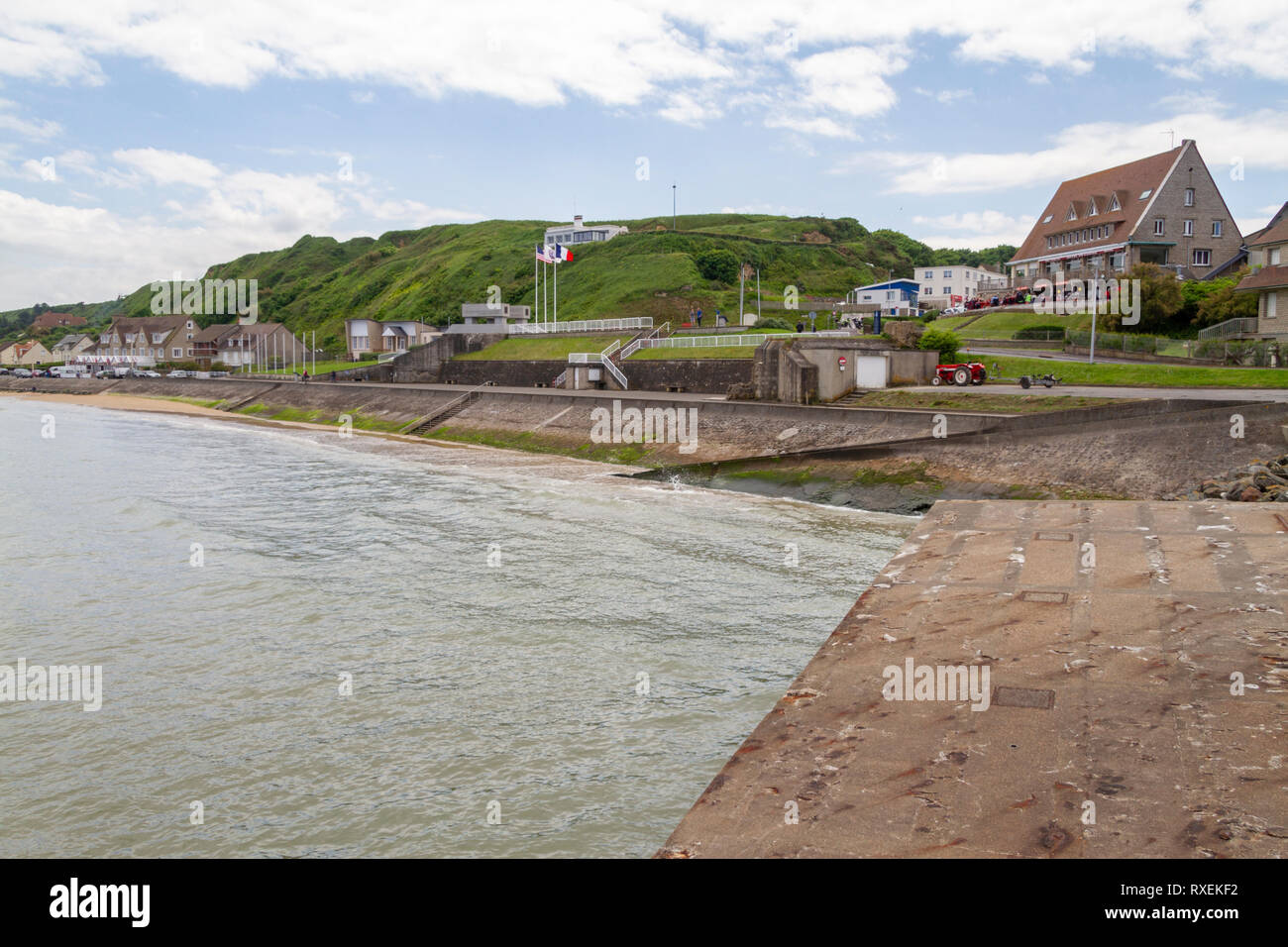Una Vista Guardando Verso Est Lungo La Spiaggia Di Omaha