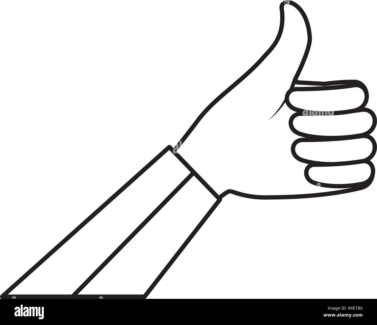 La mano umana simbolo ok Illustrazione Vettoriale